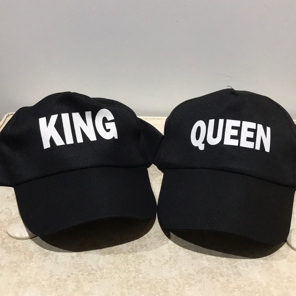 Set of 2 NWOT KING and QUEEN SnapBack Hats